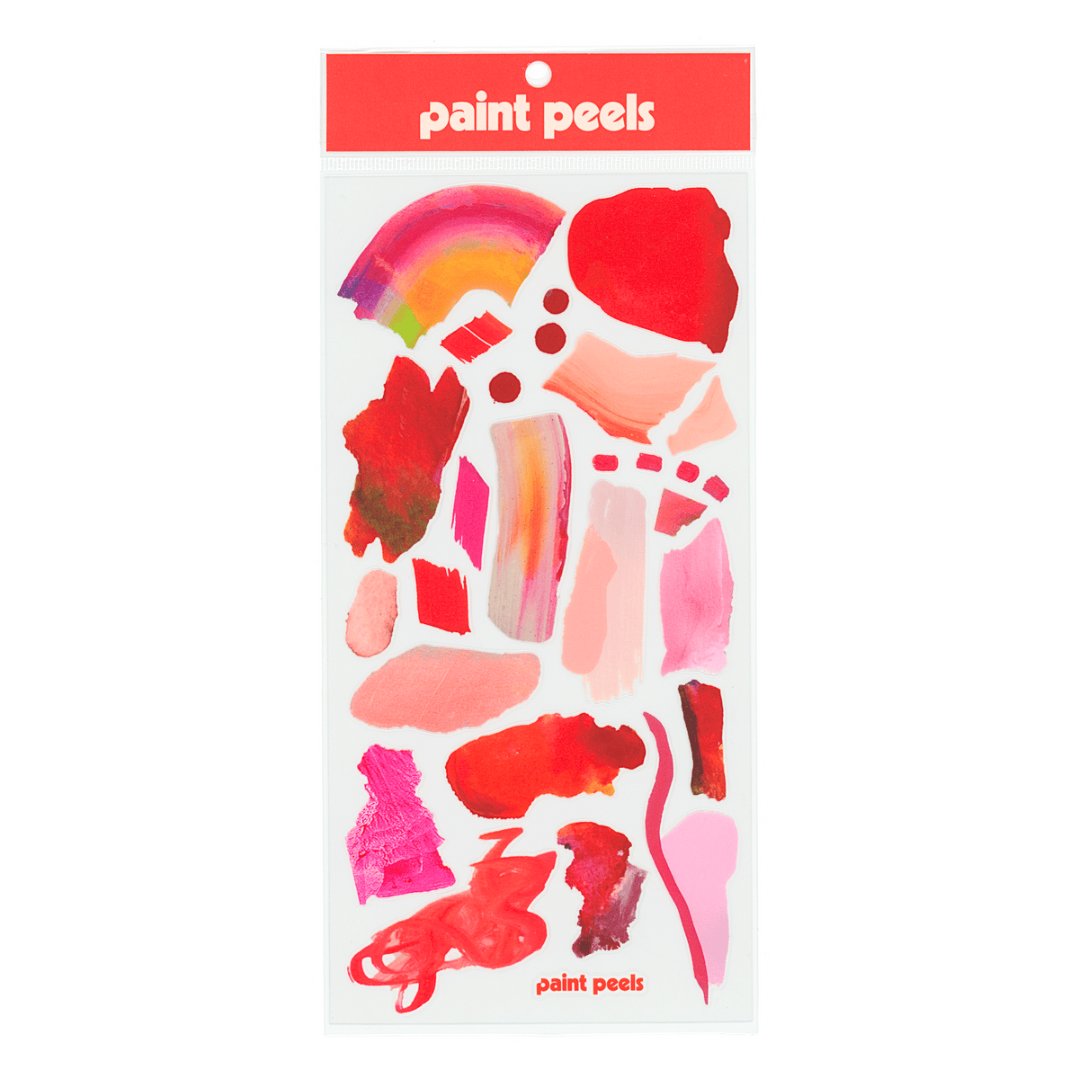 Vibrant Reds Paint Peels - No.001 Single Sticker Sheet