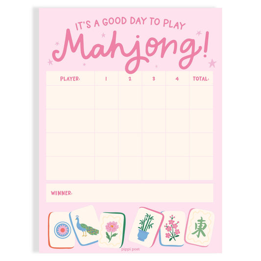 It's a Good Day to Play Mahjong 6x8 Scorekeeping Notepad