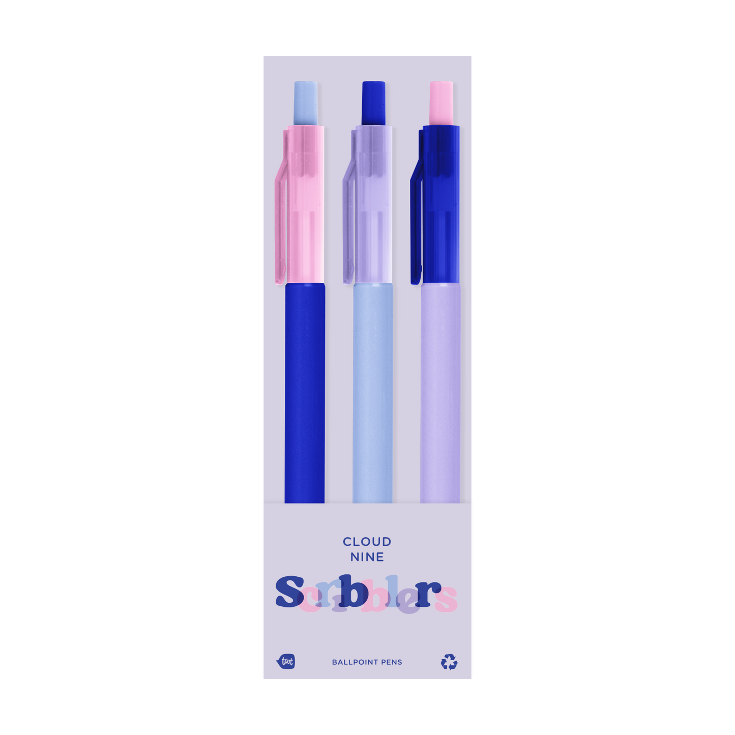 Scribblers Ballpoint Pens: Cloud Nine Scribbler 3 Pack