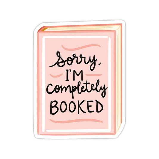 Completely Booked Vinyl Water Bottle Sticker