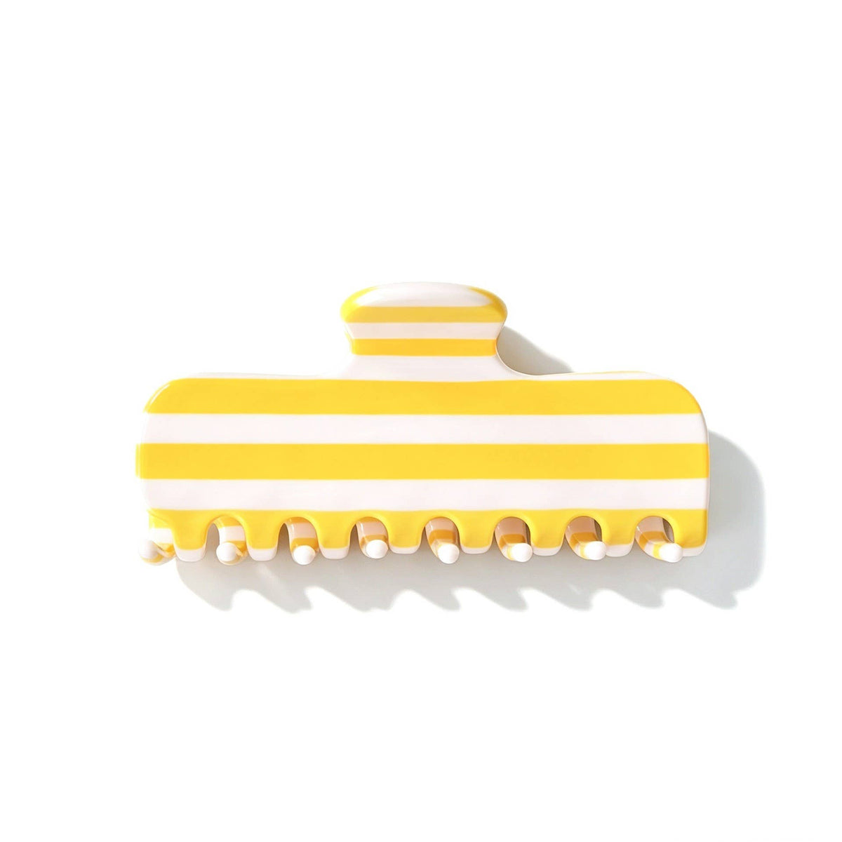RETRO STRIPED RECTANGULAR HAIR CLAW CLIP