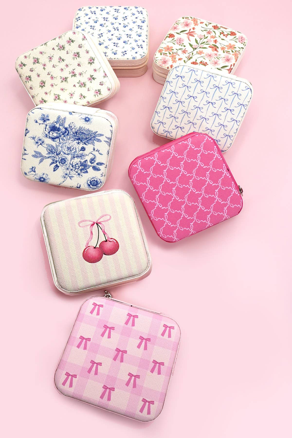 BOW JEWELRY ORGANIZER TRAVEL BOX CASE