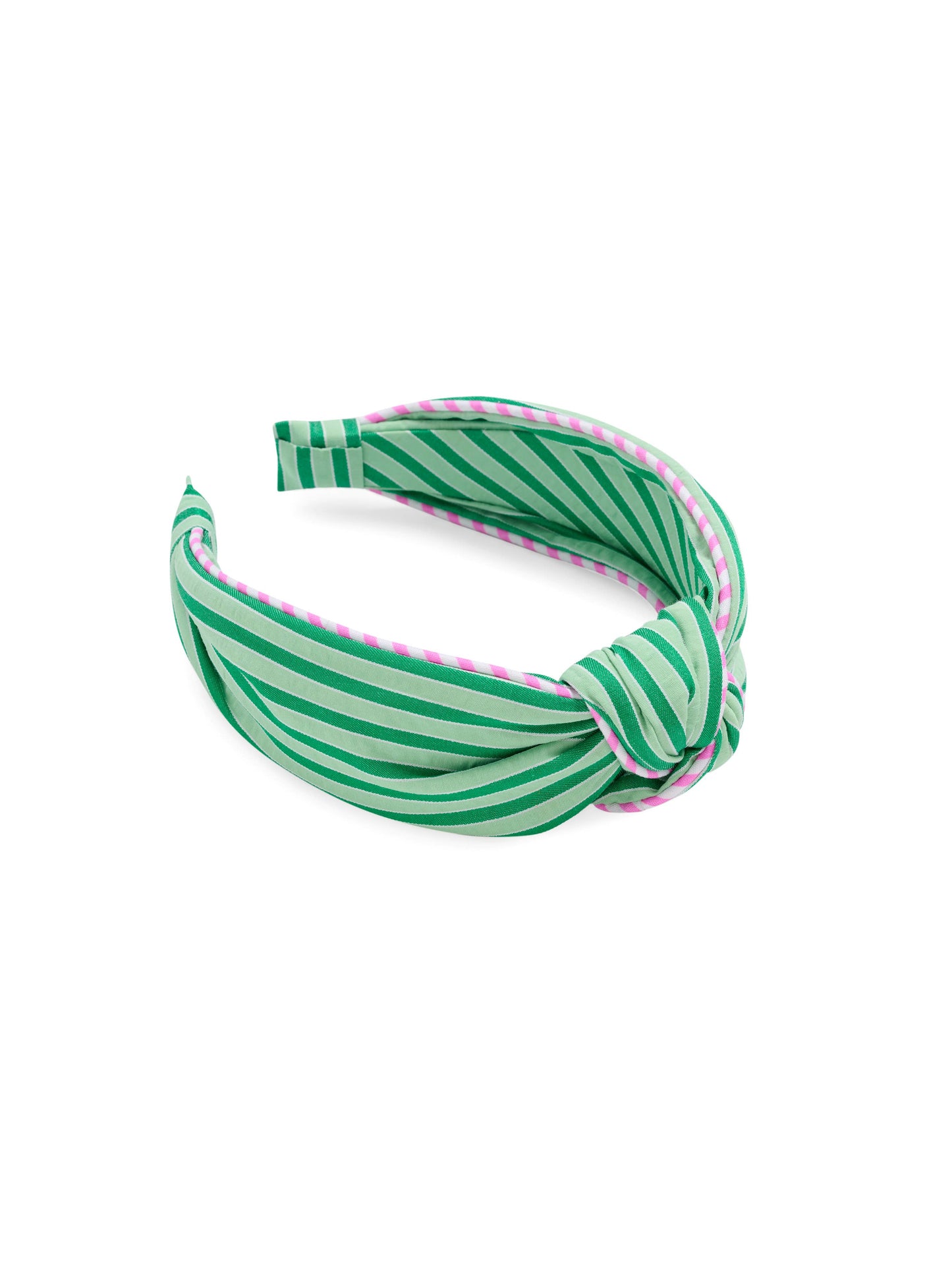 STRIPE KNOTTED HEADBAND: GREEN