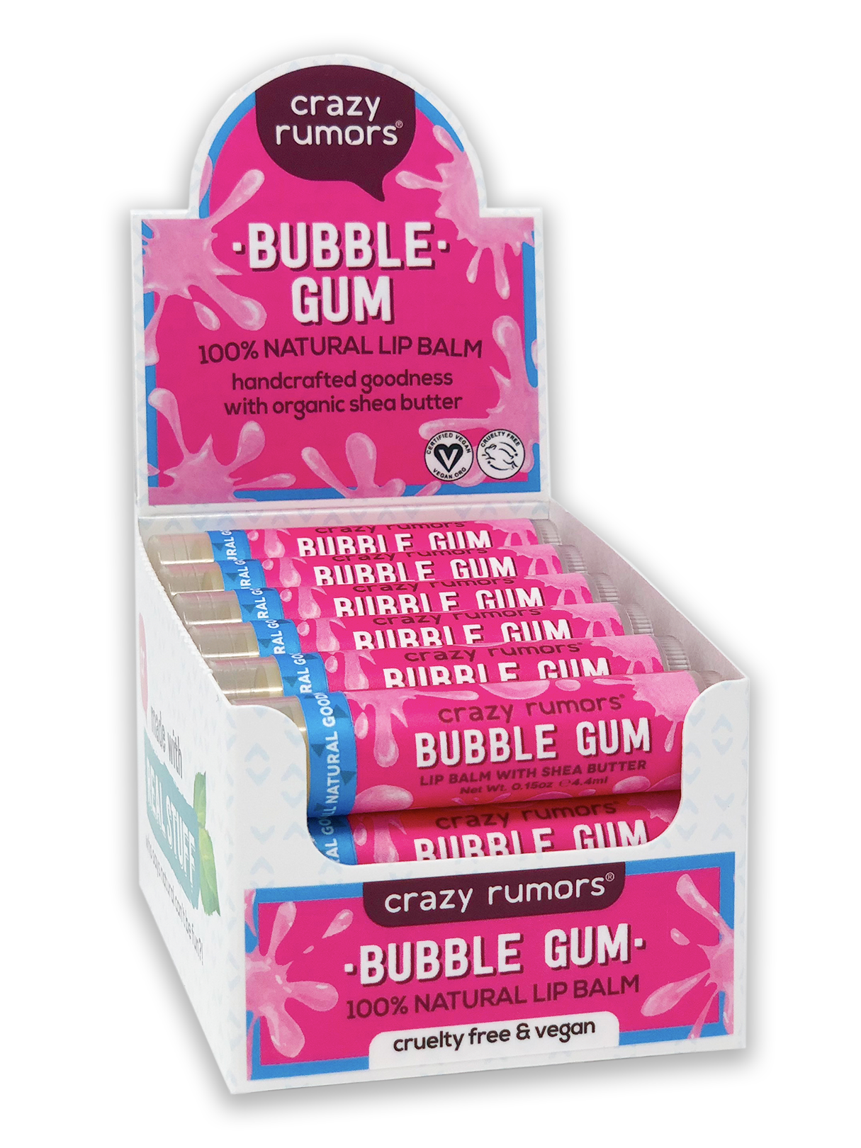 All Natural, Vegan Bubble Gum Lip Balm