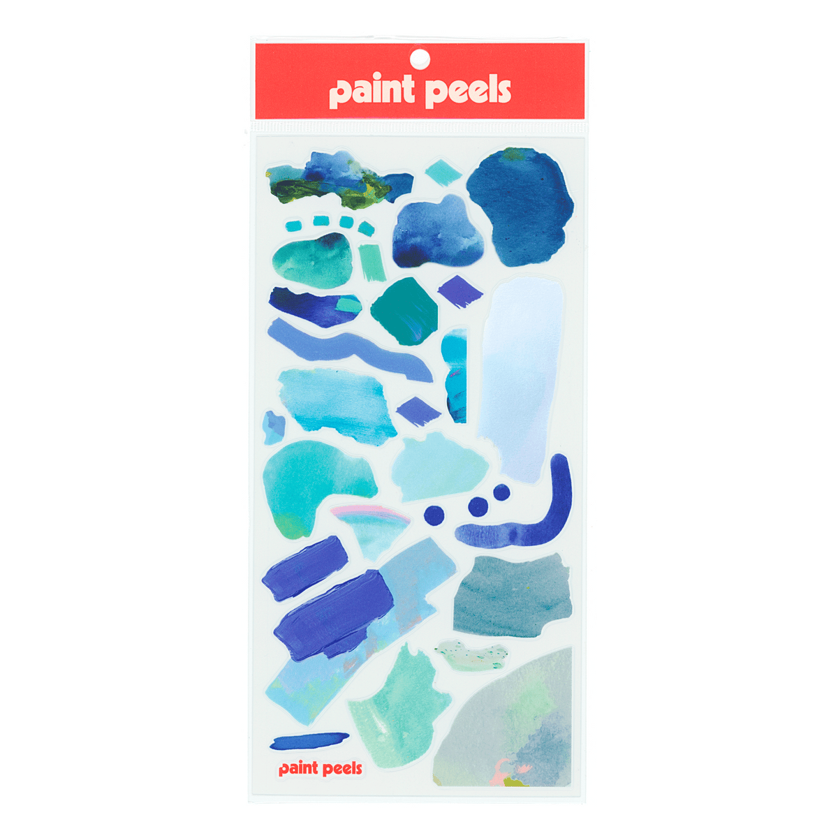 Vibrant Blues Paint Peels - No.005 Single Sticker Sheet