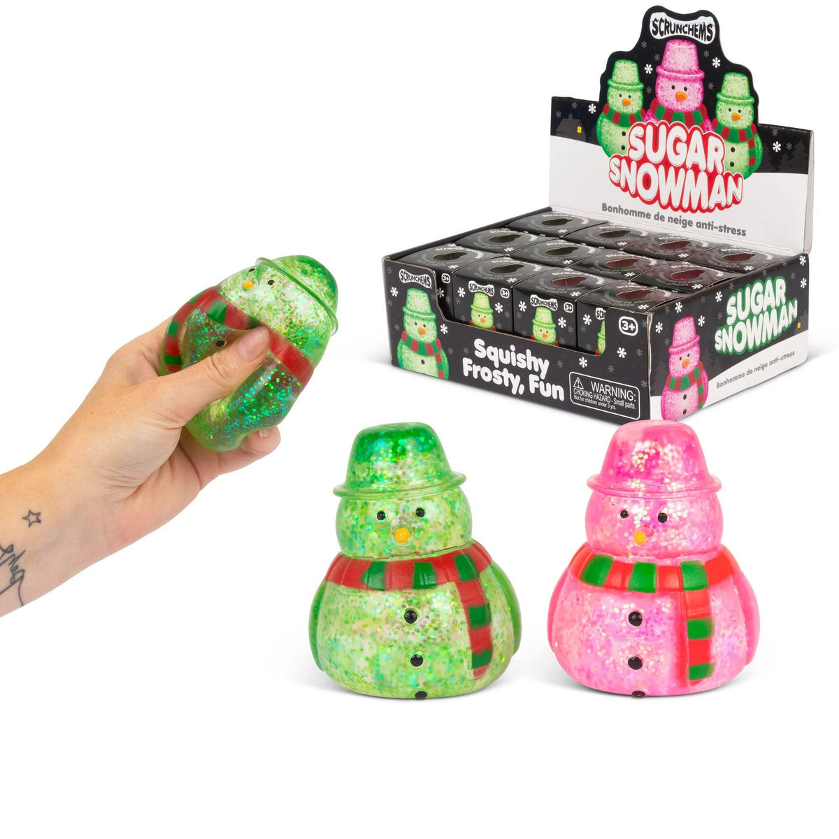 Scrunchems Sugar Snowman Squishy Fidget Toy