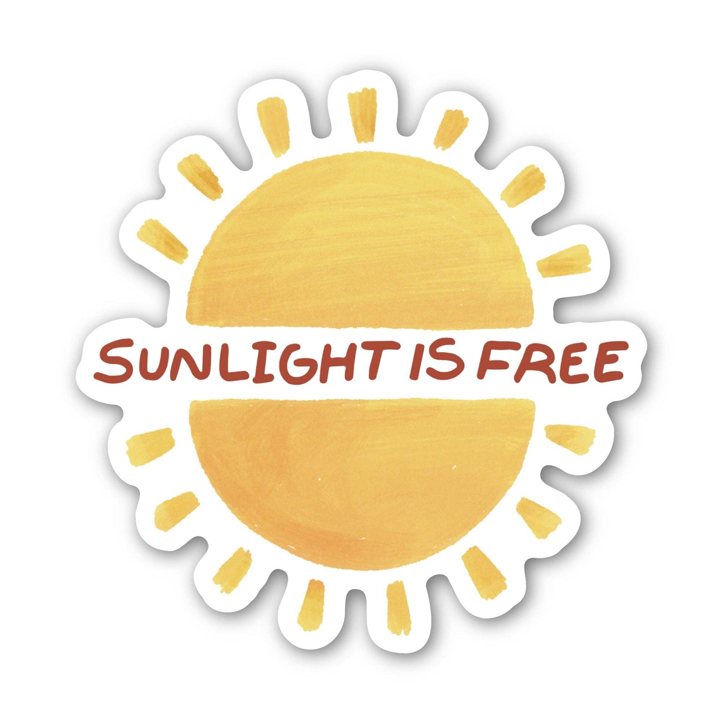 Sunlight Is Free Sun Nature Sticker