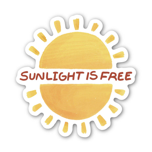 Sunlight Is Free Sun Nature Sticker