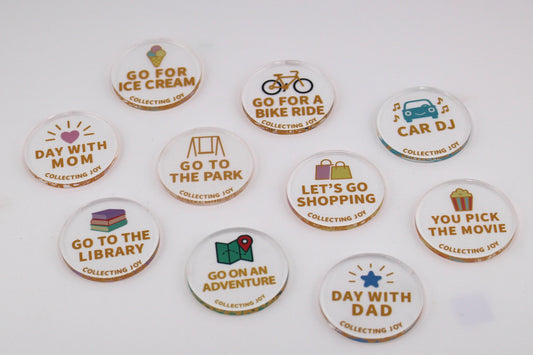 Activity Reward Tokens  Set of 10 + 1 Treasure Box Token Freebie