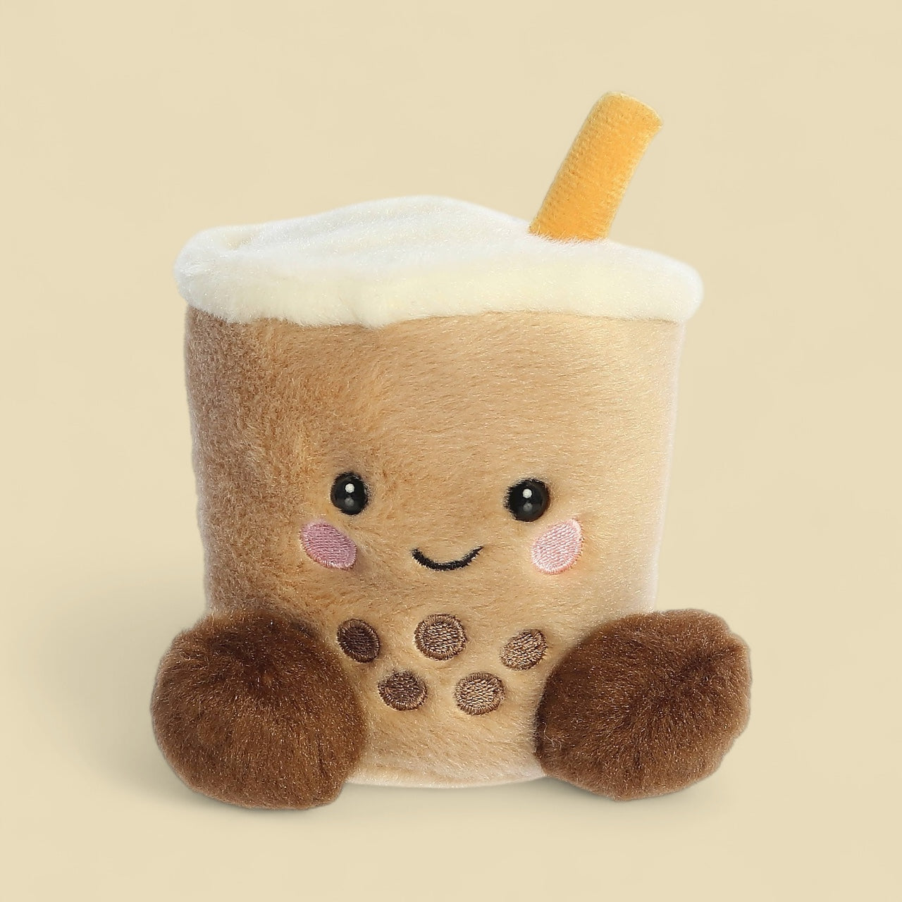 5" Plush Pal Iced Milky Tea Boba Palm Pals Stuffed Animal