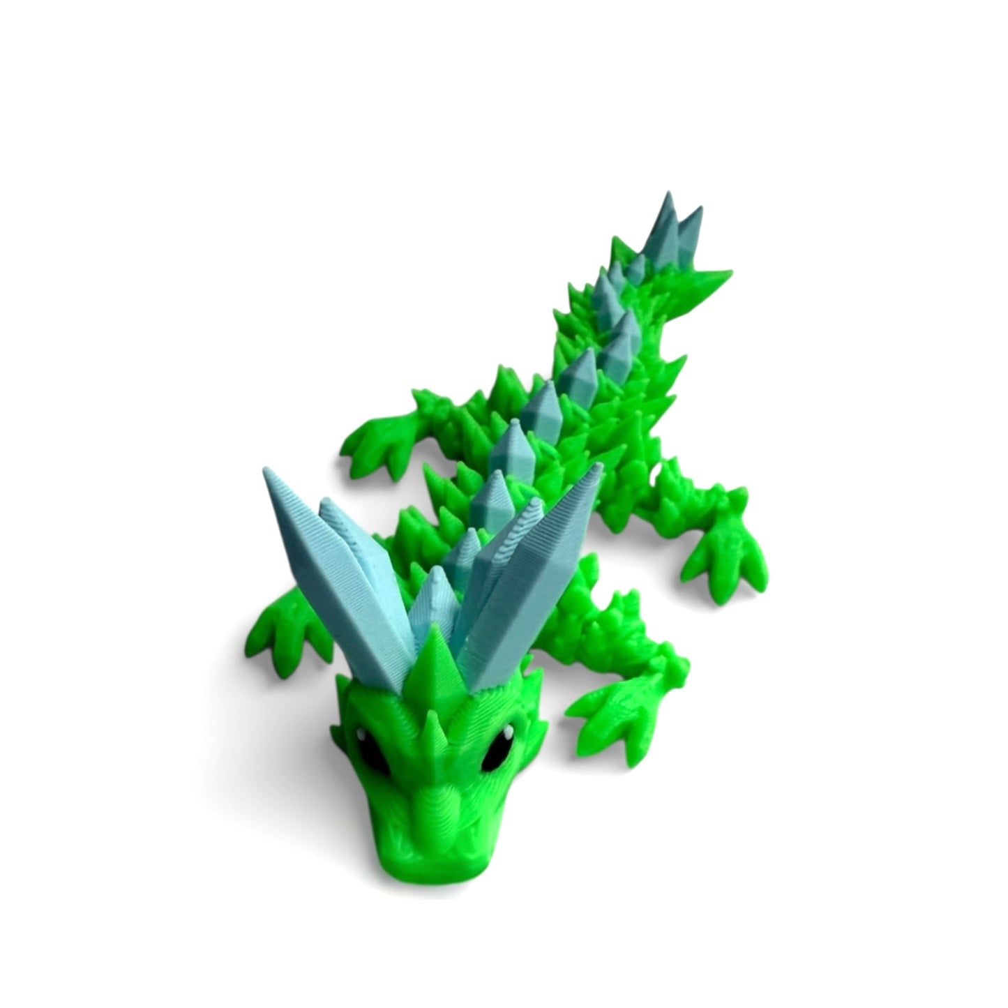 3D Printed Dragons - 5” Bright Green
