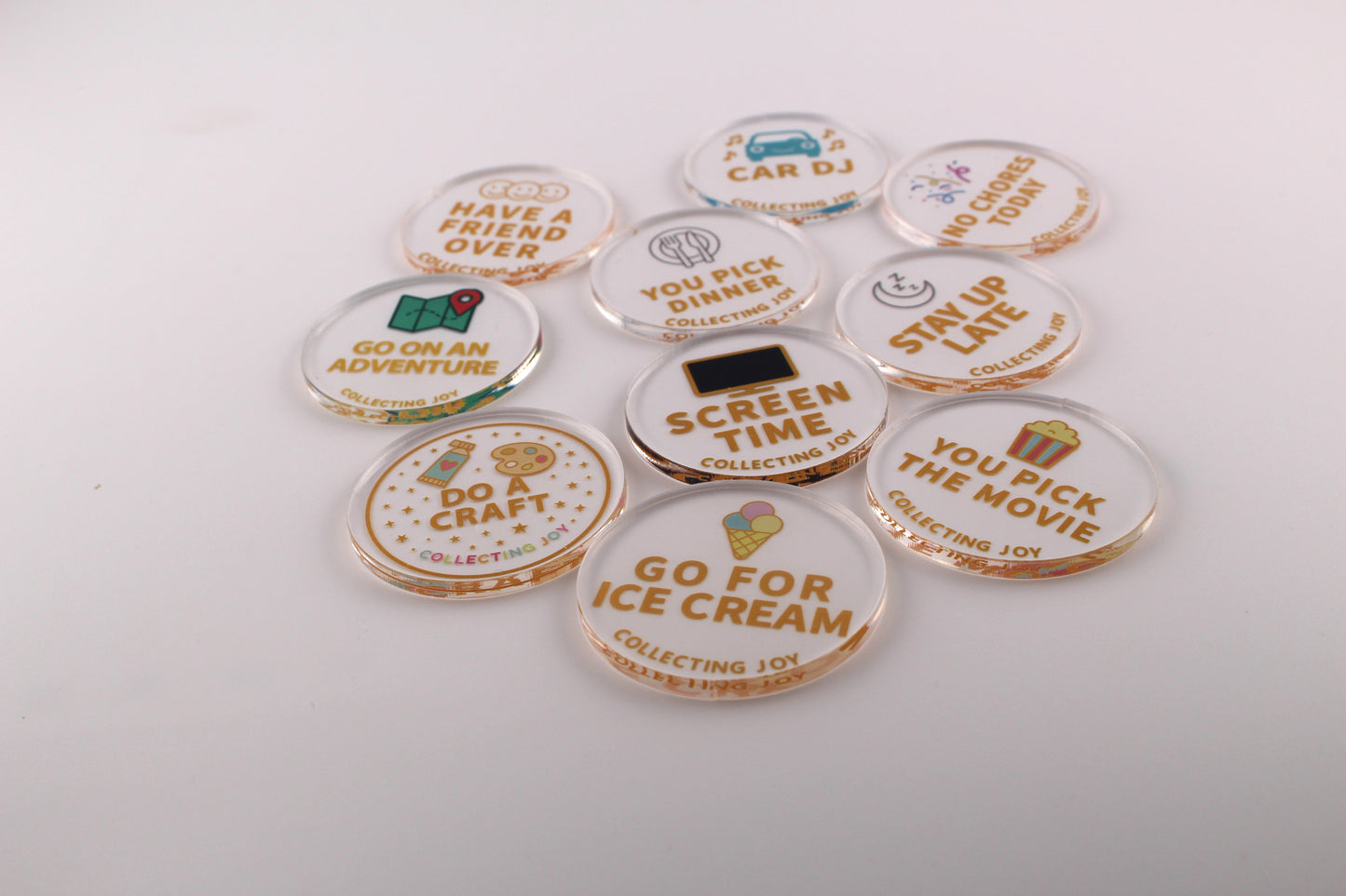 Elementary Reward Token Variety Set  - 10 pieces + 1 Treasure Box Token Freebie