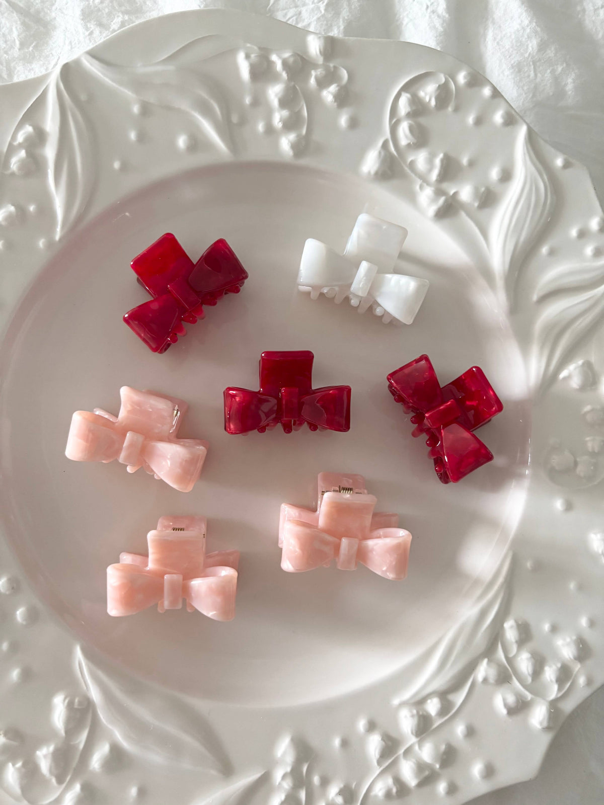 Mini Bowtie Hair Claws - Set of 2