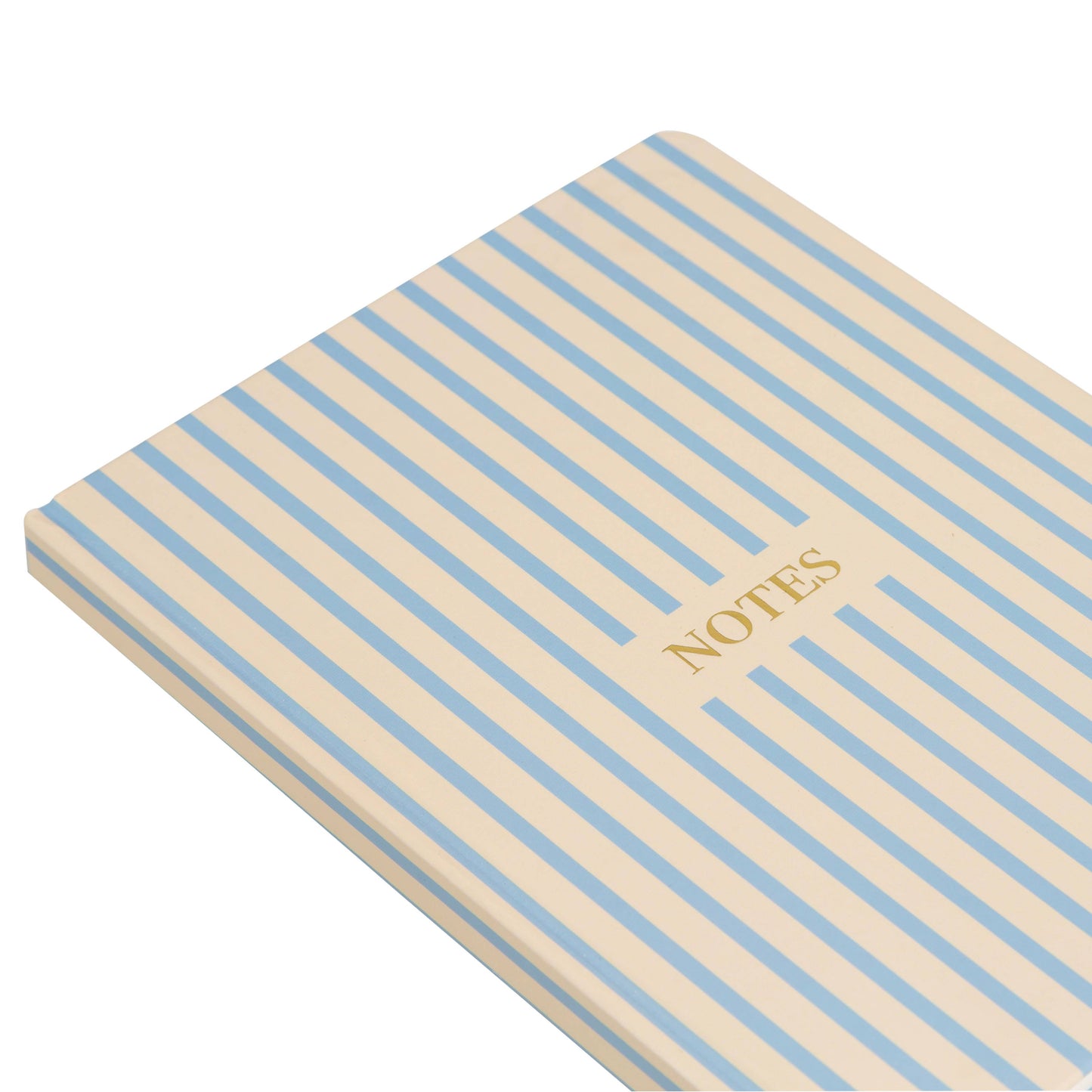 Cream & Blue Stripe Hardcover Journal Notebook 6x8