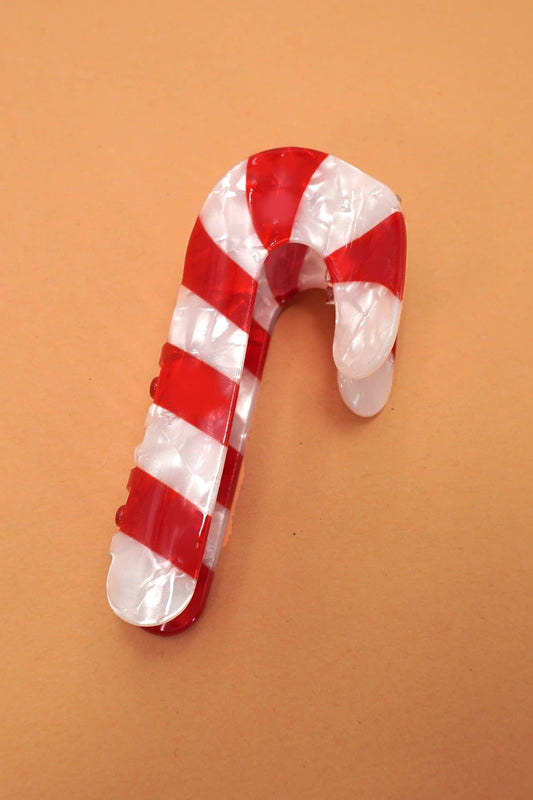 CANDY CANE HAIR CLIP