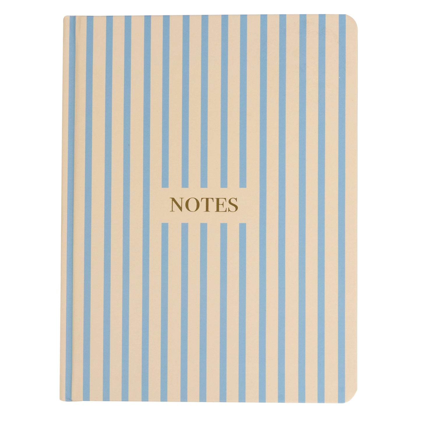 Cream & Blue Stripe Hardcover Journal Notebook 6x8