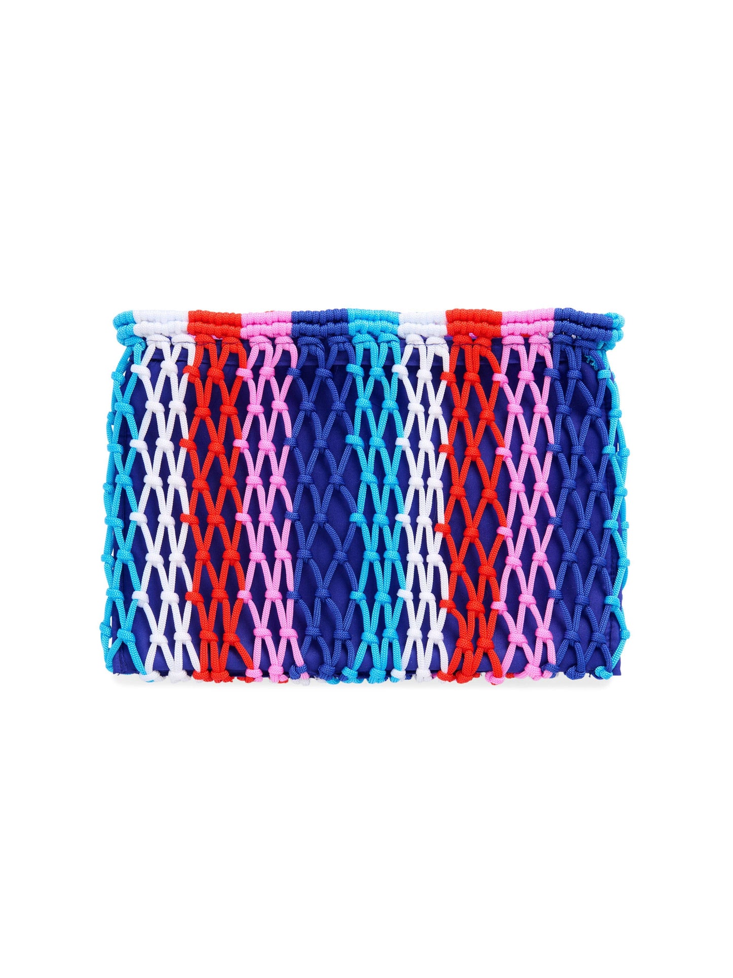 BRAZILIANA STRIPE ZIP POUCH,BLUE