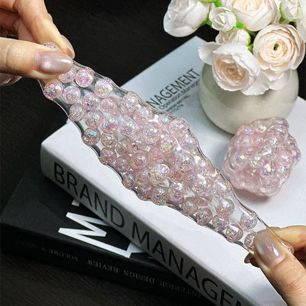 Crunch & Squish Crunchy Squishy Stress Ball Fidget Toy - Pink Pearl