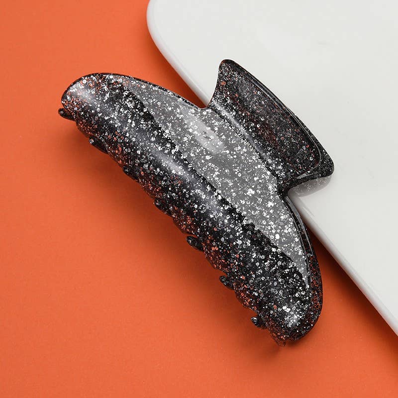 Sparkling Glitter Curved Hair Claw Clips