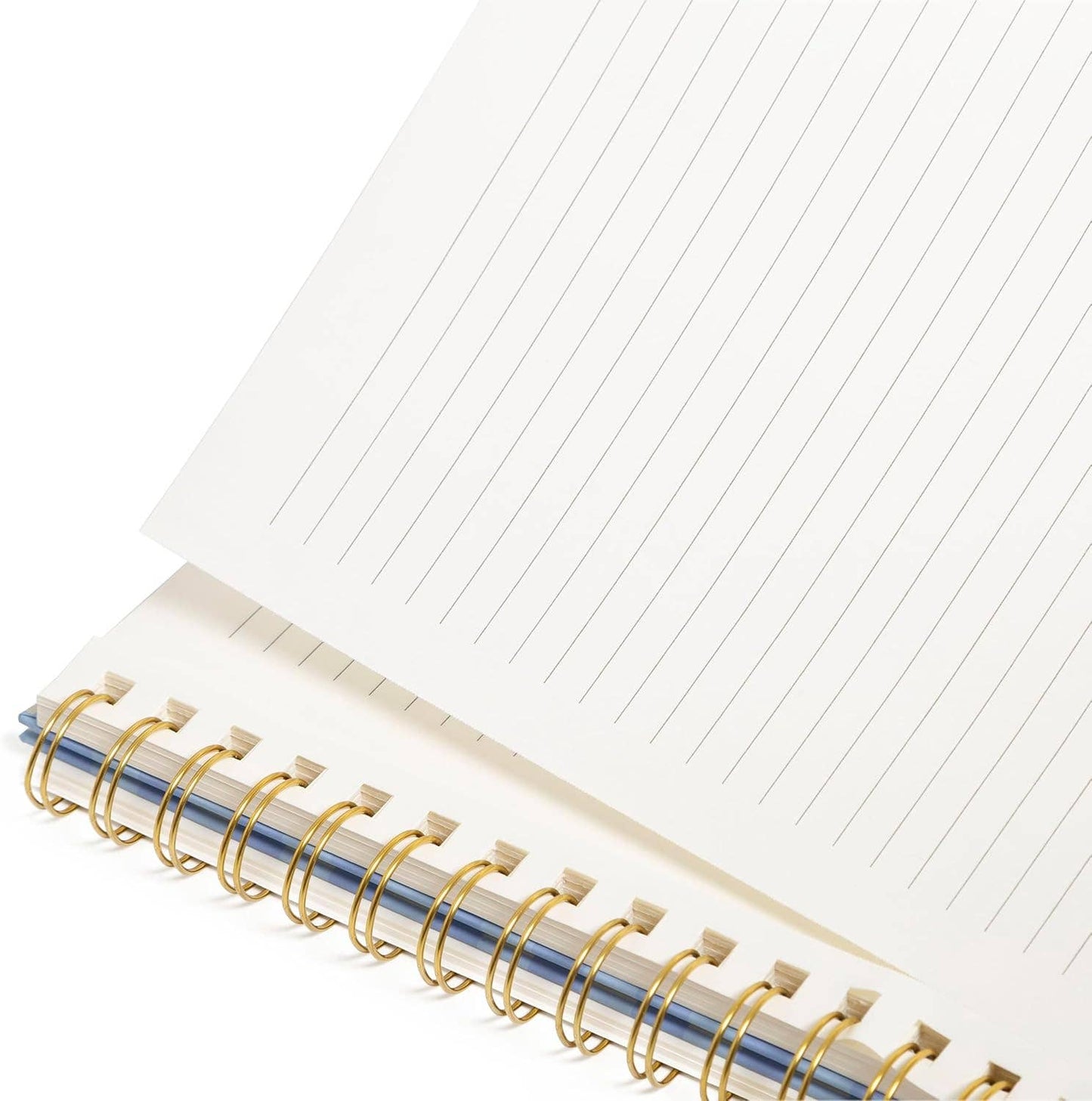 Blue Gingham Spiral Notebook, 8x10 Stationary Journal