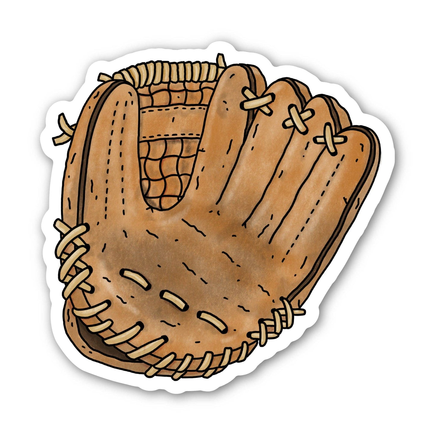 Light Baseball Mitt Sticker