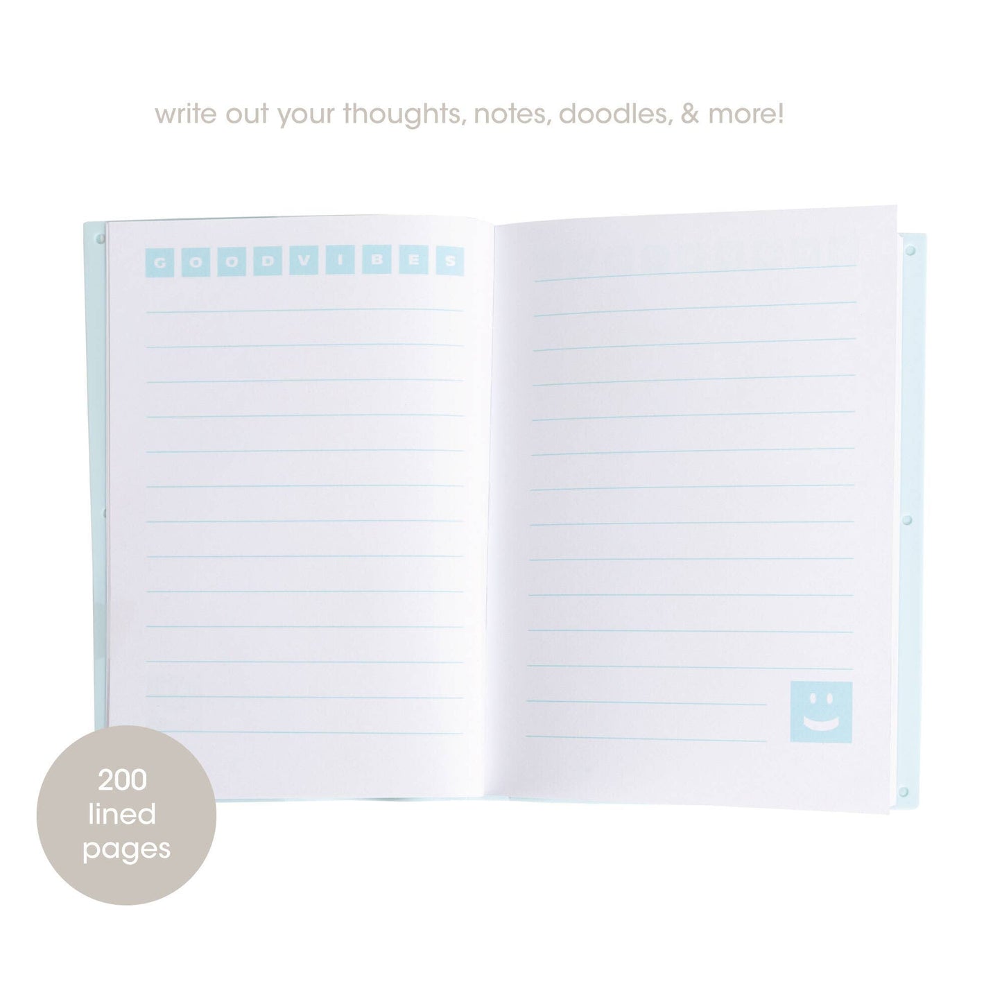 Letterboard Journal Notebook, Blue