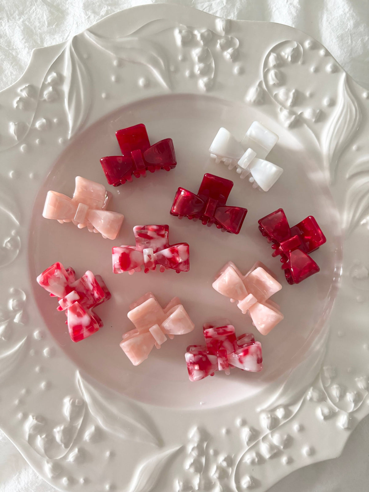Mini Bowtie Hair Claws - Set of 2