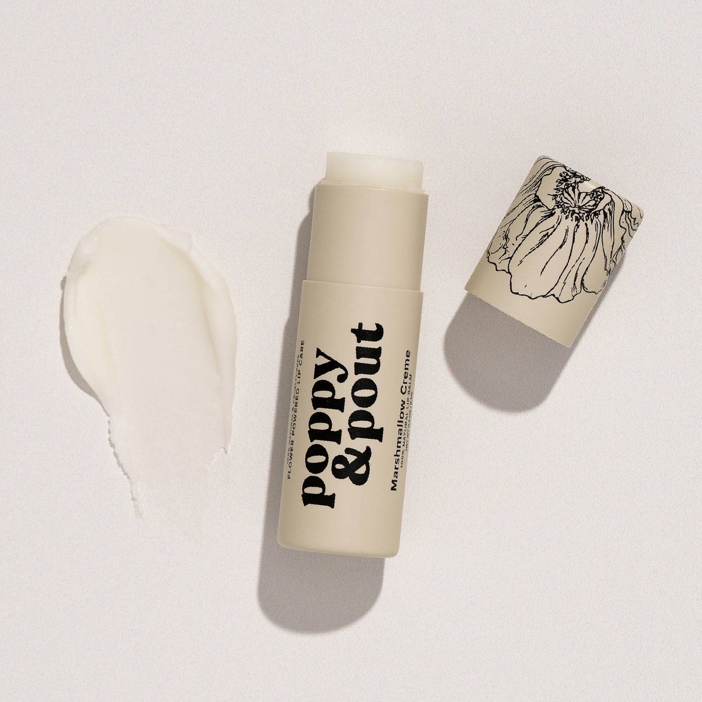 Poppy & Pout All Natural Lip Balm: Marshmallow Creme