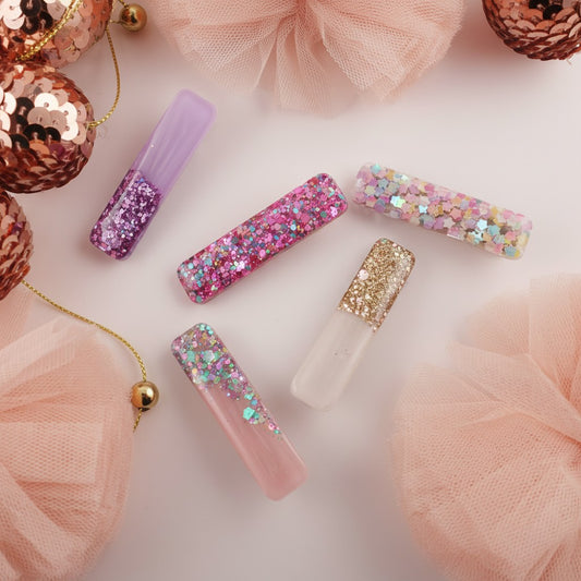 Glitter Resin Hair Clip