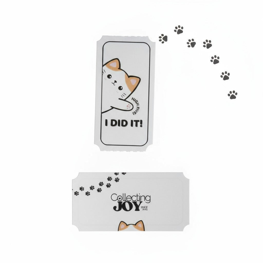 "I did it!" Behavior Reward Tickets - Cat