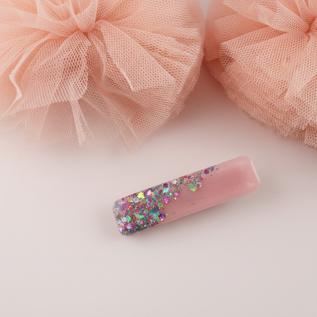Glitter Resin Hair Clip