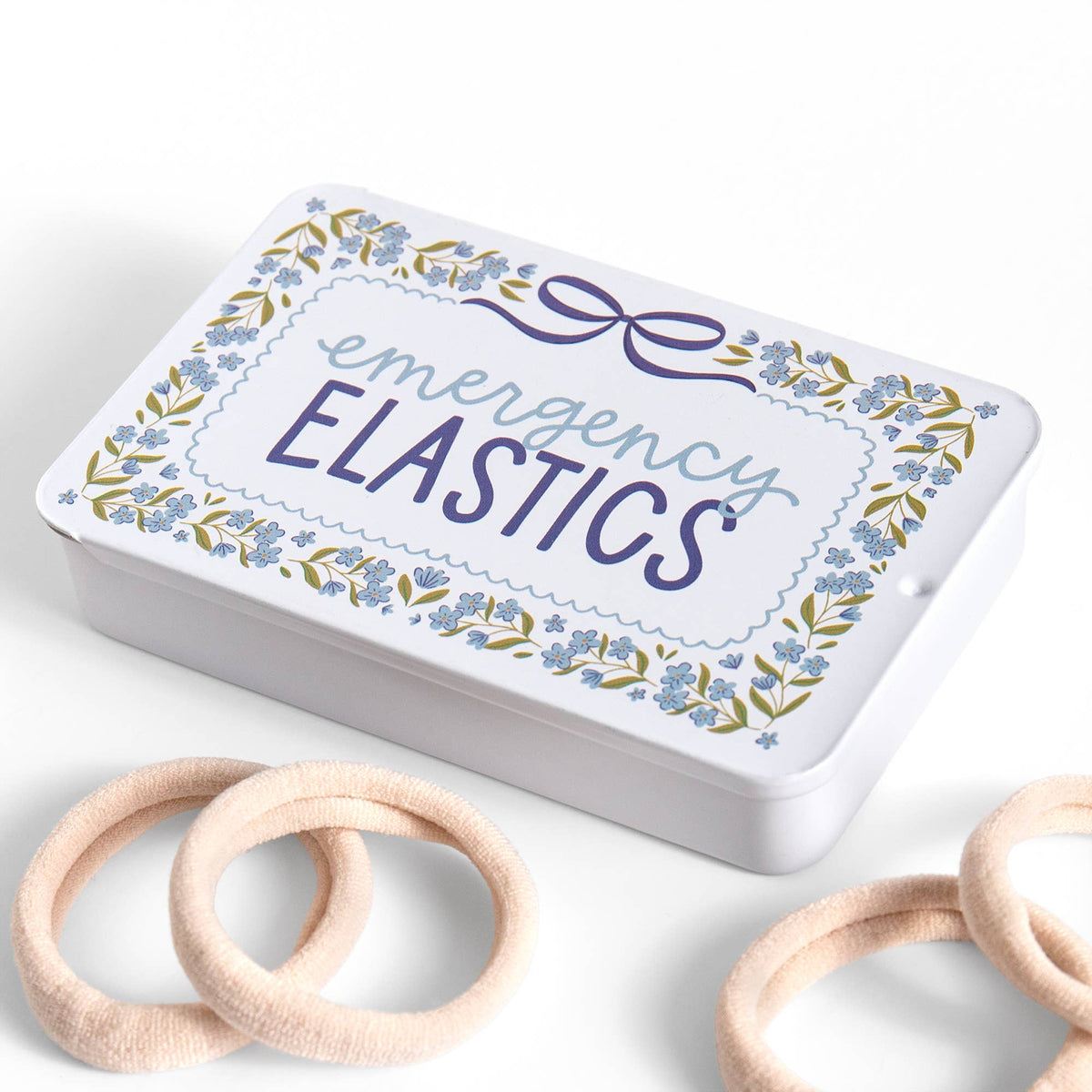 Emergency Elastics Travel Tin with 20 Hair Ties