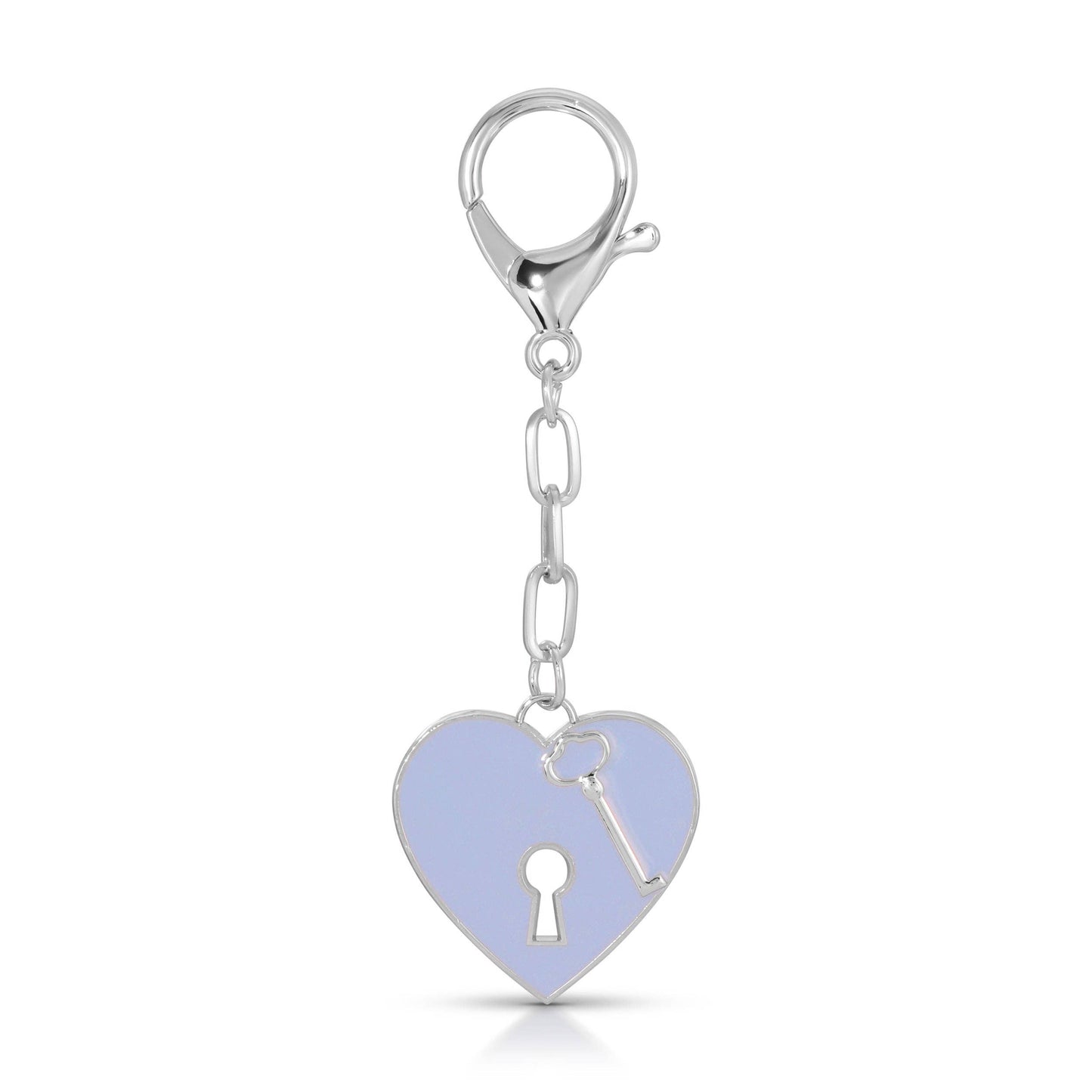 NEW! Enamel Bag Charm / Keychain - Lock and Key