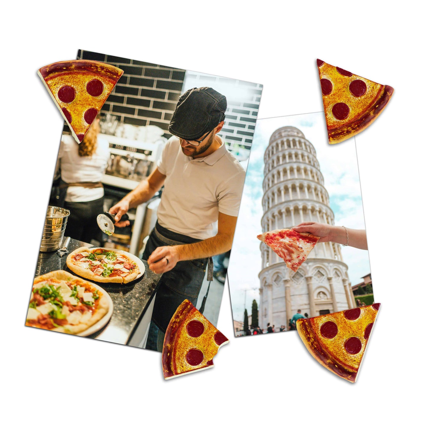 Pizza Magnets with Iconic Packaging: Set of 4
