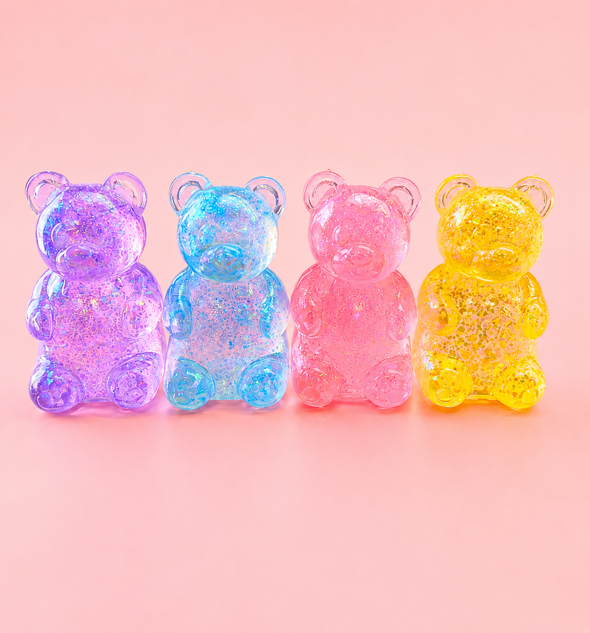 Sparkle Pop Bear Squishy: Gold