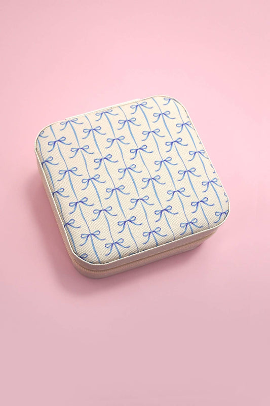 BOW JEWELRY ORGANIZER TRAVEL BOX CASE