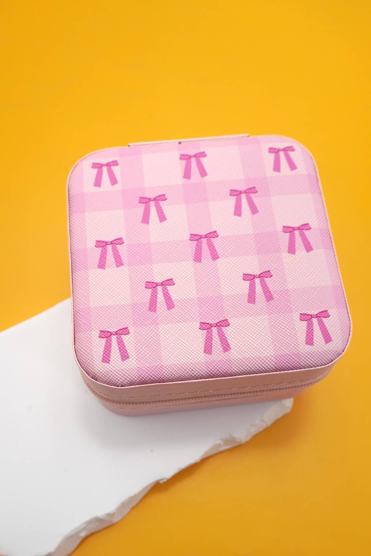 BOW JEWELRY ORGANIZER TRAVEL BOX CASE