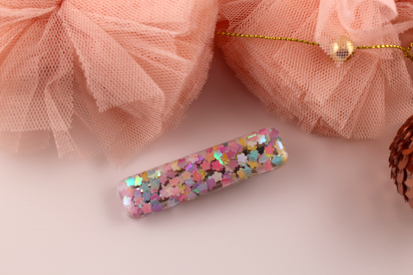 Glitter Resin Hair Clip